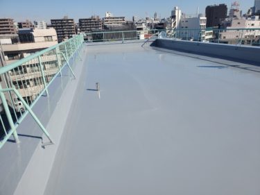 東京都新宿区　Fビル　外装リフォーム、屋上ウレタン防水工事
